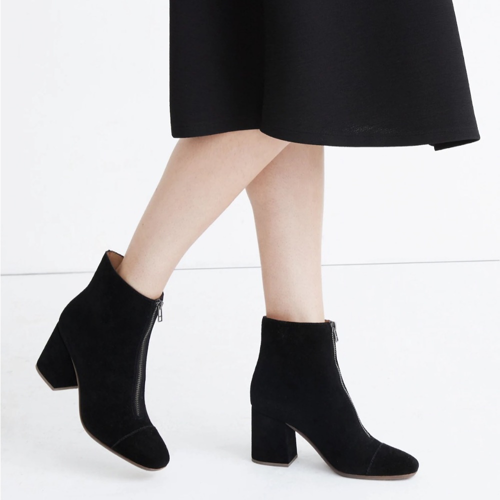 Madewell The Amalia Zip Boot in Suede